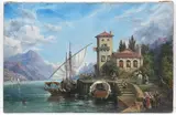 John Bell, Lake Como, Italy, oil on canvas