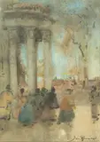 James Watterson Herald, The Portico, watercolour