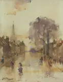 James Watterson Herald, Forfar, watercolour