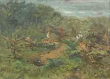 John Emms, Hare Going to Ground, oil on canvas