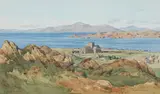 Robert Houston Rsw, 'Iona Cathedral', watercolour