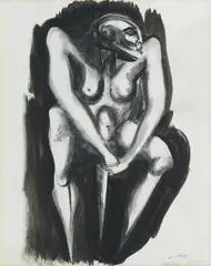 Michael Ayrton, Figure, ink and wash