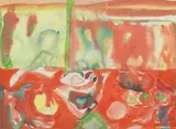 Still life on table by John Houston Obe Rsa Rsw Rgi Ssa, watercolour, sold Mar 2024