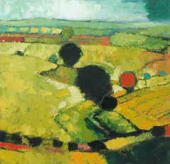 Christopher P. Wood, Towards the Lammermuirs, oil on canvas