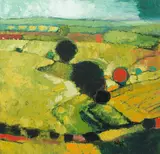 Christopher P. Wood, Towards the Lammermuirs, oil on canvas