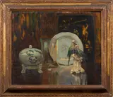 Albert Beerts, Nature morte aux porcelaines, Oil on panel
