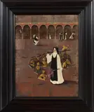 Enrico Brandani, Retour de chasse, Oil on panel