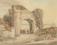 Michael Angelo Rooker, The Strand Gate, Winchelsea Sussex, watercolour