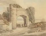 Michael Angelo Rooker, The Strand Gate, Winchelsea Sussex, watercolour
