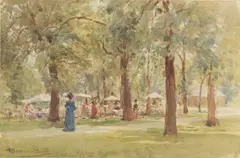 Horace van Ruith, Kensington Gardens, watercolour over traces of pencil