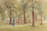 Horace van Ruith, Kensington Gardens, watercolour over traces of pencil