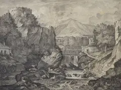 Giacomo Leonardis, Italian landscapes, pen and ink