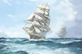 John Bentham-Dinsdale, The famous Cutty Sark in company with the Thermopylae; The English clipper ship Torrens, oil on canvas