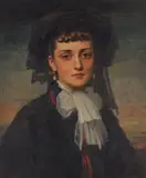 William Frederick Yeames, The black mantilla, oil on canvas