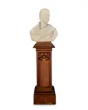 19th century carved white marble bust of Sir Walter Scott by Sir Francis Leggatt Chantrey, marble, sold Sep 2024