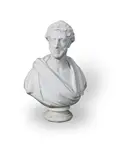 John Francis, carved white marble bust of George Granville, 2nd Duke of Sutherland (1786-1861), marble