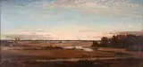 A Marshland at Sunset with Cows and Figures by Winckworth Allan Gay, oil on lined canvas, sold Feb 2024