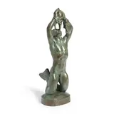 Walker Hancock, Triton Fountain, bronze with a greenish-brown patina