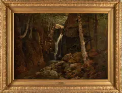 James Hope, Major Rogers Bath in the White Mountains, New Hampshire, oil on canvas