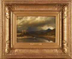 Henry Hitchings, On the Penigawsette at Woodstock, New Hampshire, oil on panel