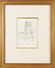 Childe Frederick Hassam, Calvary Church in Snow, 1915, etching on paper