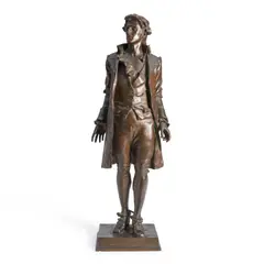 Frederick William MacMonnies, Nathan Hale, bronze with a brown patina