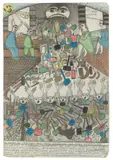 Friedrich Schröder-Sonnenstern, Die Sintflut, Um 1951, Farb- und Bleistift auf leichtem Karton