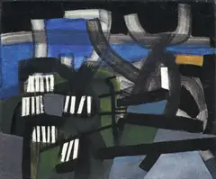 Leuchtendes Weiß by Fritz Winter, 1953, Öl auf Rupfen, sold May 2014