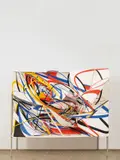 Reinhold Heller, Antiobjekt, 1966, Stahlblech, Draht, geschweißt und verschraubt, bemalt, auf Stahlgestell montiert