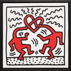 Keith Haring, Ohne Titel, 1989, Farbserigrafie auf Leinwand