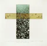 John Baldessari, Intersection Series: People Scattered (with Crowd), 2002, Digitaldruck mit Farbstift und Klebeband auf Papier
