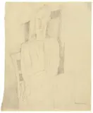Amedeo Modigliani, Portrait d’homme, 1915, Bleistift auf dünnem Papier