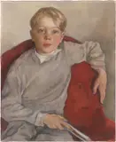 Lotte Laserstein, Porträt Anders Prag, 1949, Öl auf Leinwand