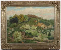 František X. Procházka, Prague - Cibulka, 1920, oil on cardboard