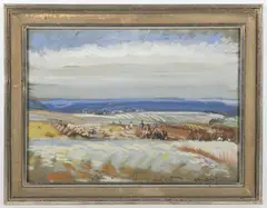 Jaromír Jindra, Southern Bohemia, 1940, tempera, cardboard