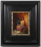 Carl Duxa, Intimate Scene, Late 19th/early 20th century, oil on wood