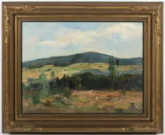 Vysočina by Karel Jan Sigmund, First half of 20th century, oil on cardboard, sold Mar 2026