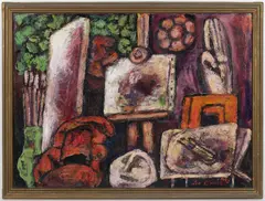 Jan Bauch, Atelier, 1976, oil on canvas