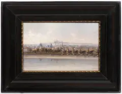 Jaroslav Háša, Prague Panorama, First half of 20th century, oil on copper