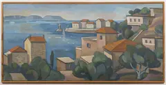 Vladimír Hendrych, Podgora in Dalmatia, 1995, oil on canvas