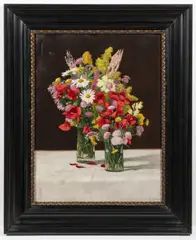 František X. Langer, Bouquet, First half of 20th century, oil on cardboard