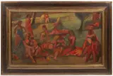 Zdeněk Balaš, Bathing, 1945, tempera, plywood
