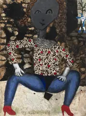 Ladislav Klusáček, Andulka II., 2011, acryllics, hardboard