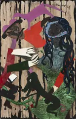 Ladislav Klusáček, With a Pet, 2021, oil on plywood