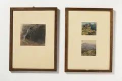 August Piepenhagen, Sampler - Three Studies, 1860s, watercolour, paper