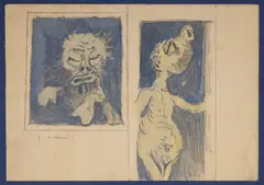 Jaroslav Panuška, Thirteen Shoemakers, Around 1900, pencil, paper