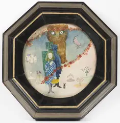 Arnošt Karásek, The Wizard of Oz, 1960s, indian ink, watercolour, paper