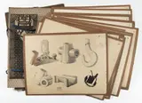 Miloslav Vávra, Methodical Drawing Course - Part 1, 1909, mixed media, watercolour, indian ink, pencil, paper