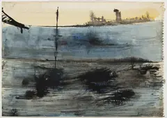 Jiri Balcar, Seascape, 1958, indian ink, watercolour, paper