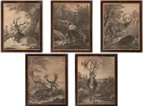 Hermann Menzler, Series of Five Prints, 1863-65, lithography, paper